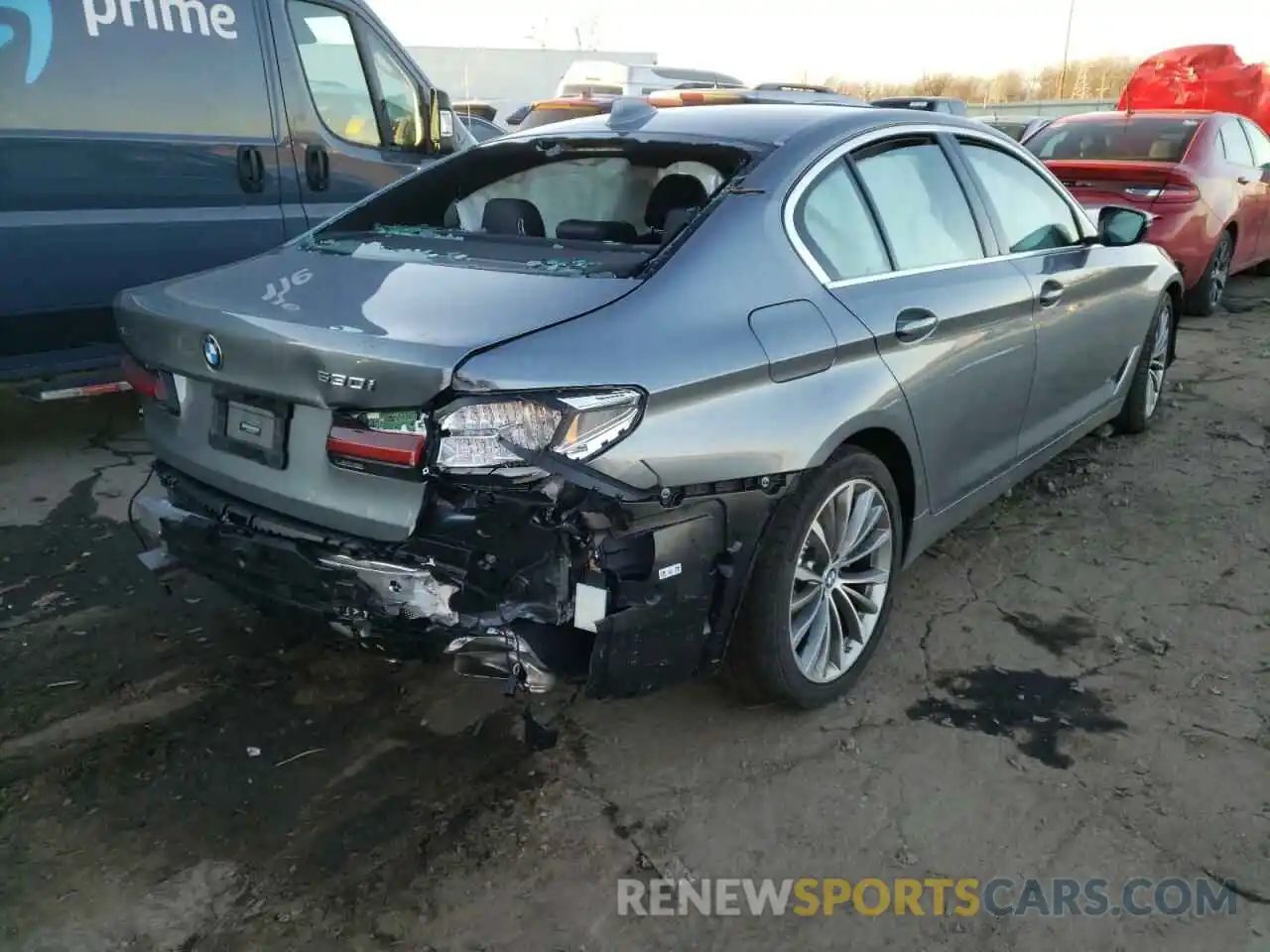 4 Photograph of a damaged car WBA13BJ02MWX16100 BMW 5 SERIES 2021