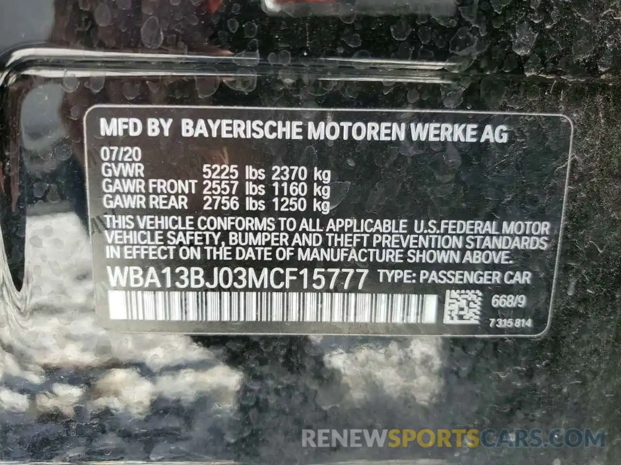 13 Фотография поврежденного автомобиля WBA13BJ03MCF15777 BMW 5 SERIES 2021