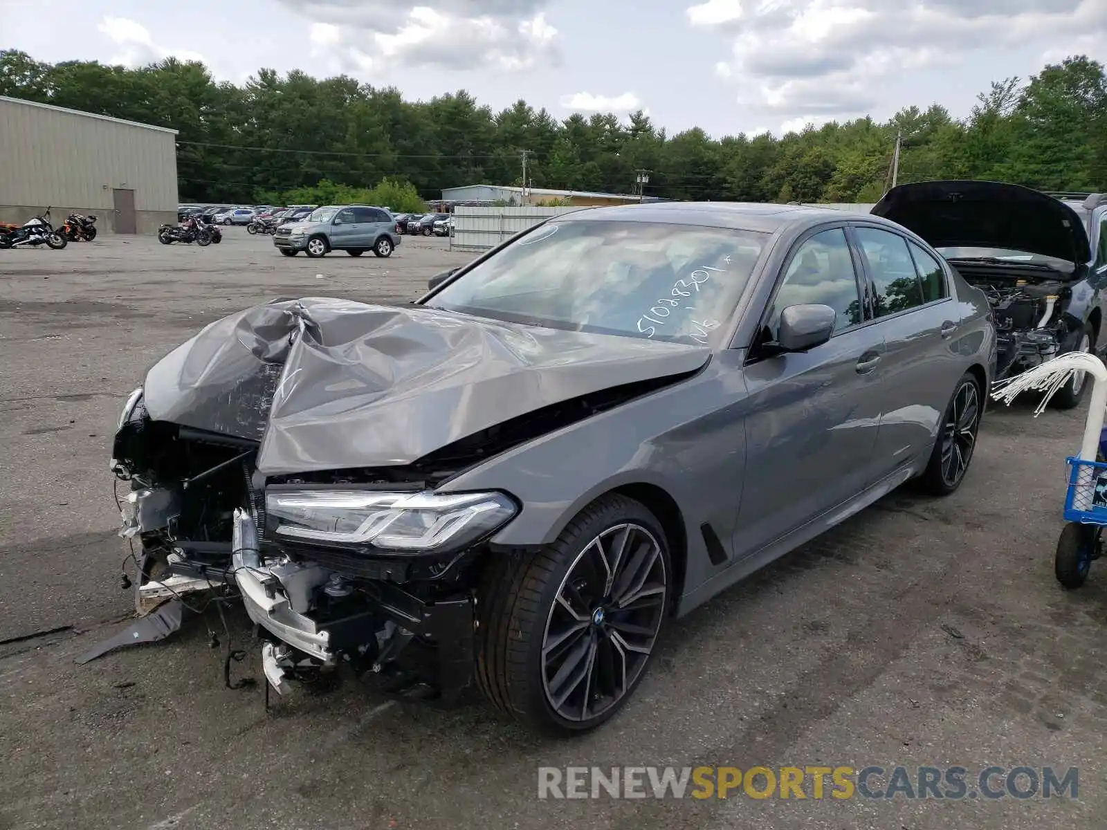 2 Photograph of a damaged car WBA13BJ04MWX30662 BMW 5 SERIES 2021