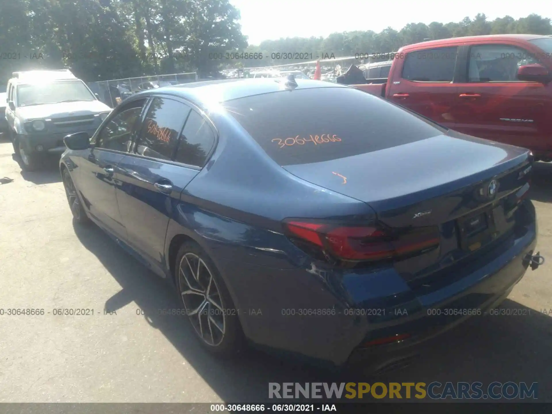 3 Photograph of a damaged car WBA13BJ05MWX00781 BMW 5 SERIES 2021