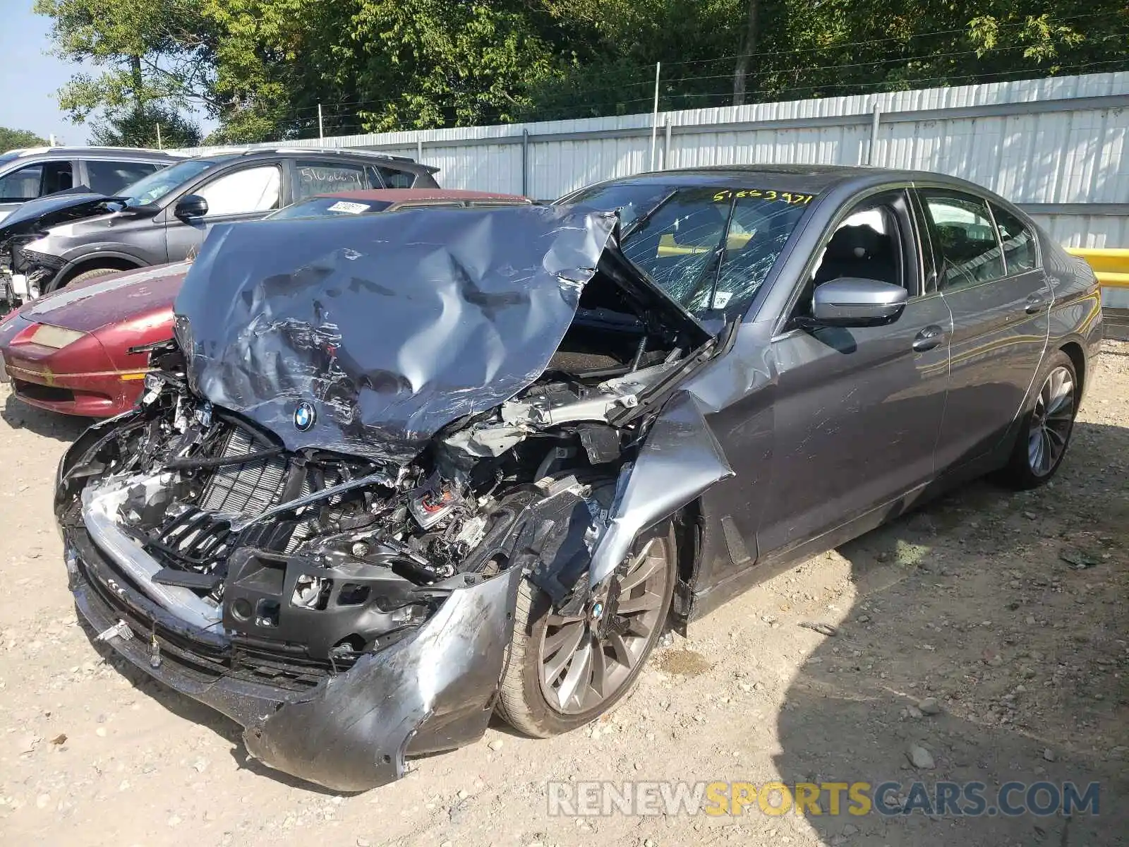 2 Photograph of a damaged car WBA13BJ05MWX19749 BMW 5 SERIES 2021