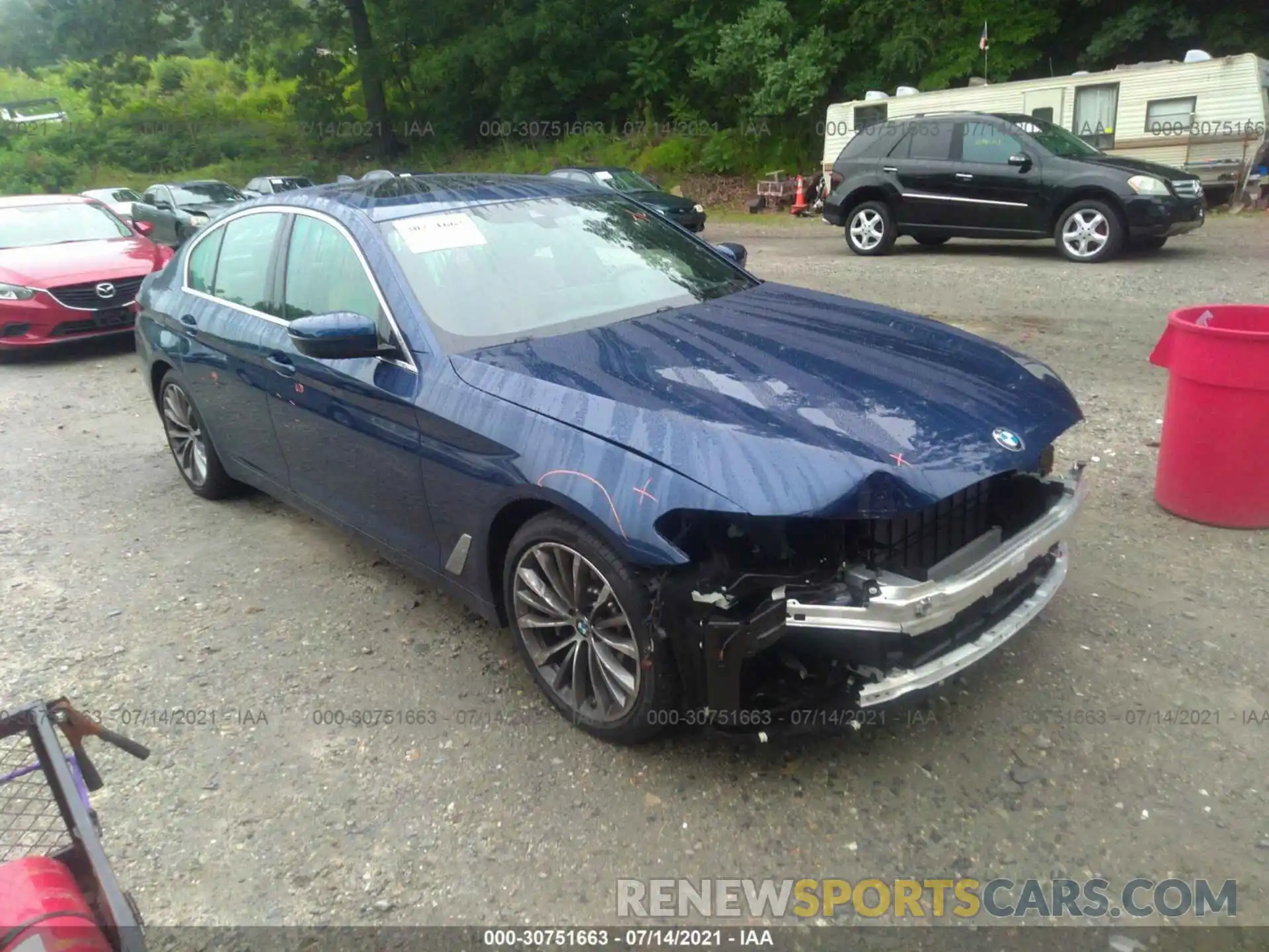 1 Photograph of a damaged car WBA13BJ06MWW99883 BMW 5 SERIES 2021