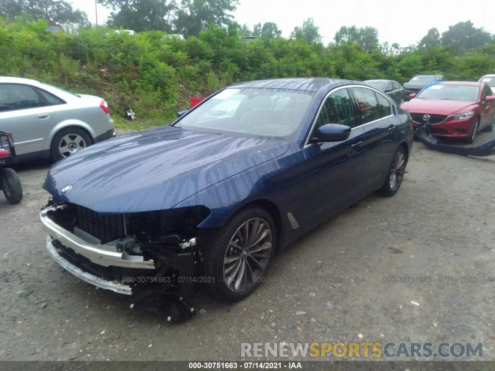 2 Photograph of a damaged car WBA13BJ06MWW99883 BMW 5 SERIES 2021