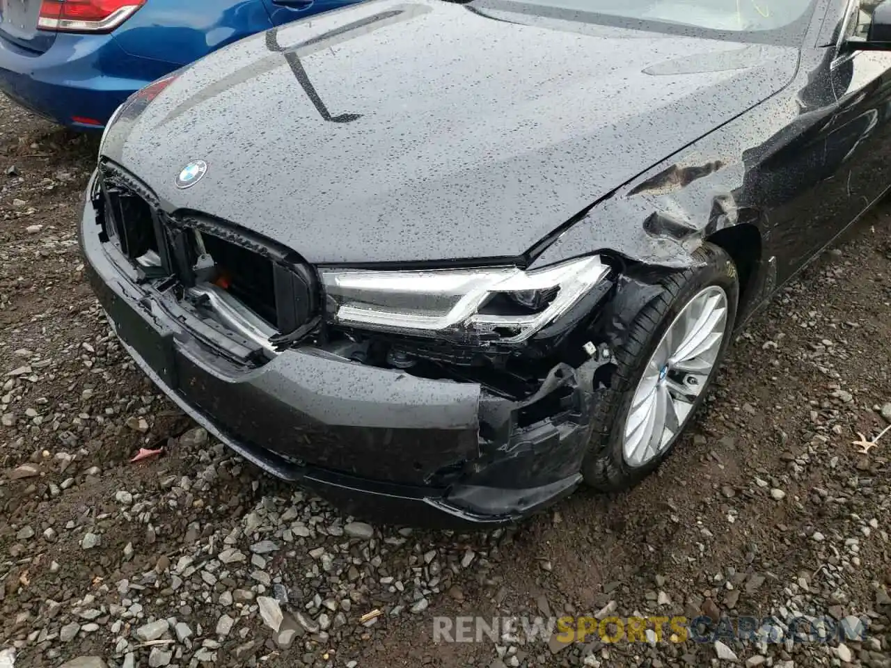 9 Photograph of a damaged car WBA13BJ08MWX31457 BMW 5 SERIES 2021