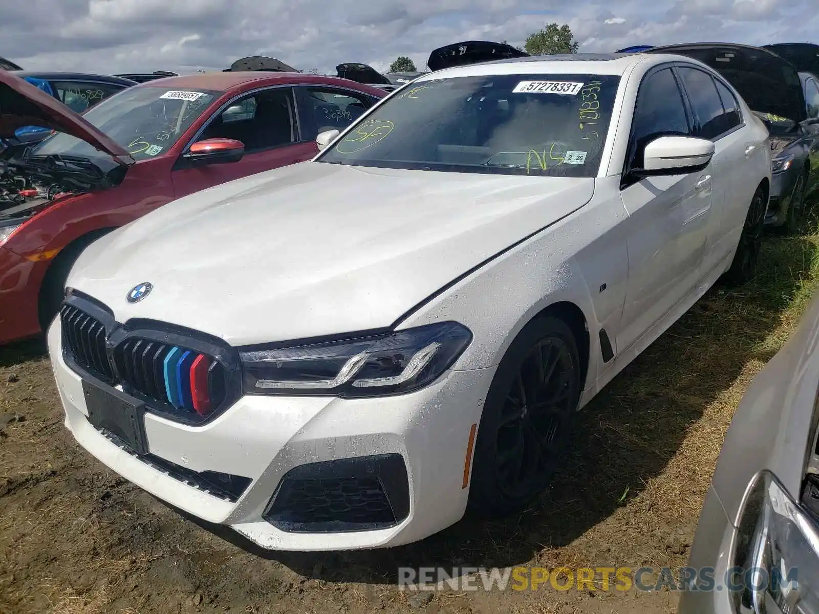 2 Photograph of a damaged car WBA13BJ09MWX09077 BMW 5 SERIES 2021