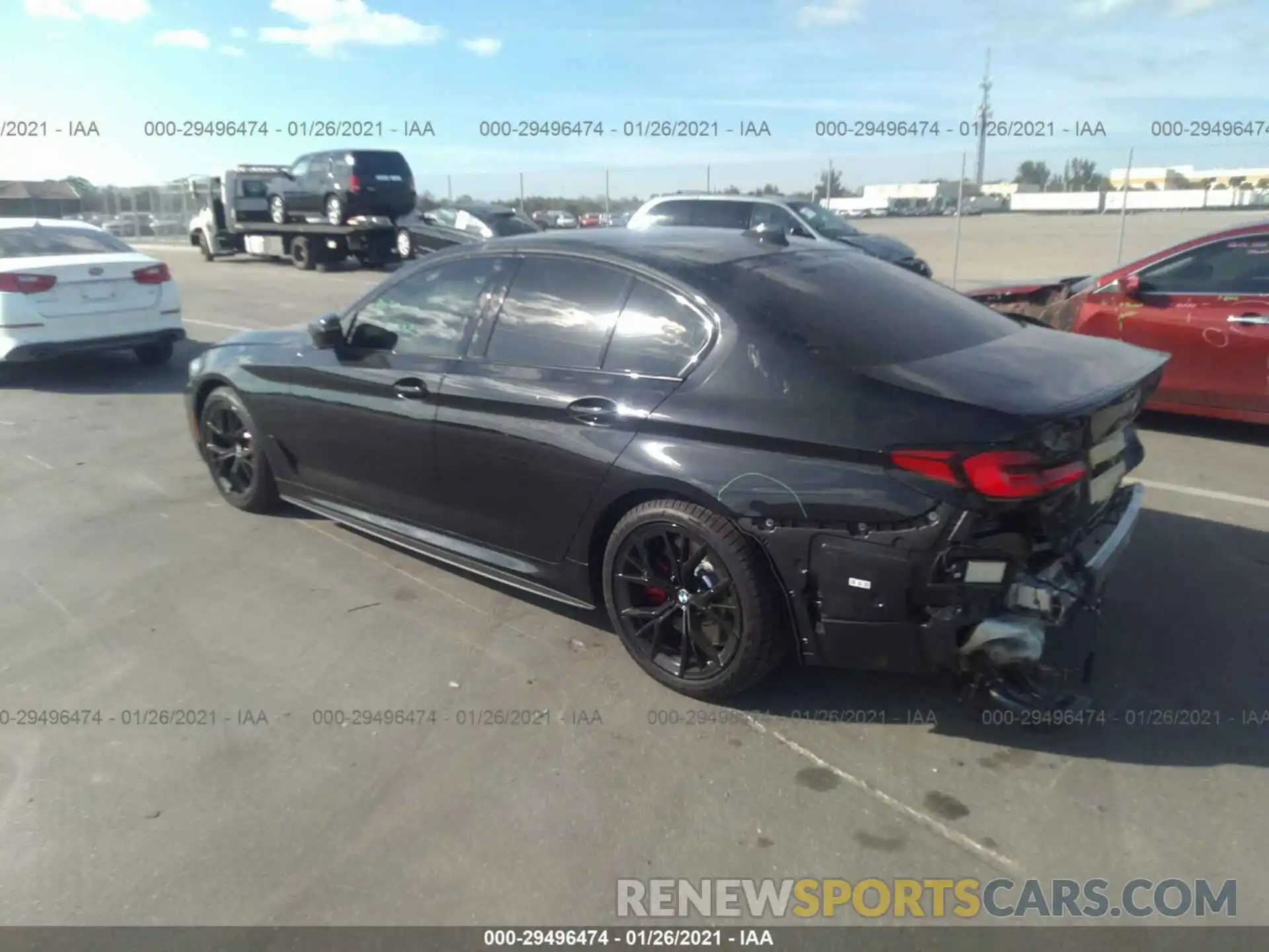 3 Фотография поврежденного автомобиля WBA13BK03MCF94639 BMW 5 SERIES 2021