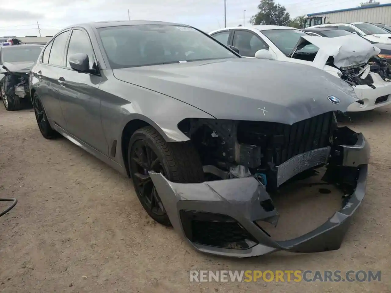 1 Photograph of a damaged car WBA53BH02MWX37360 BMW 5 SERIES 2021