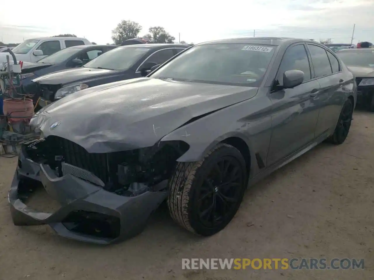 2 Photograph of a damaged car WBA53BH02MWX37360 BMW 5 SERIES 2021