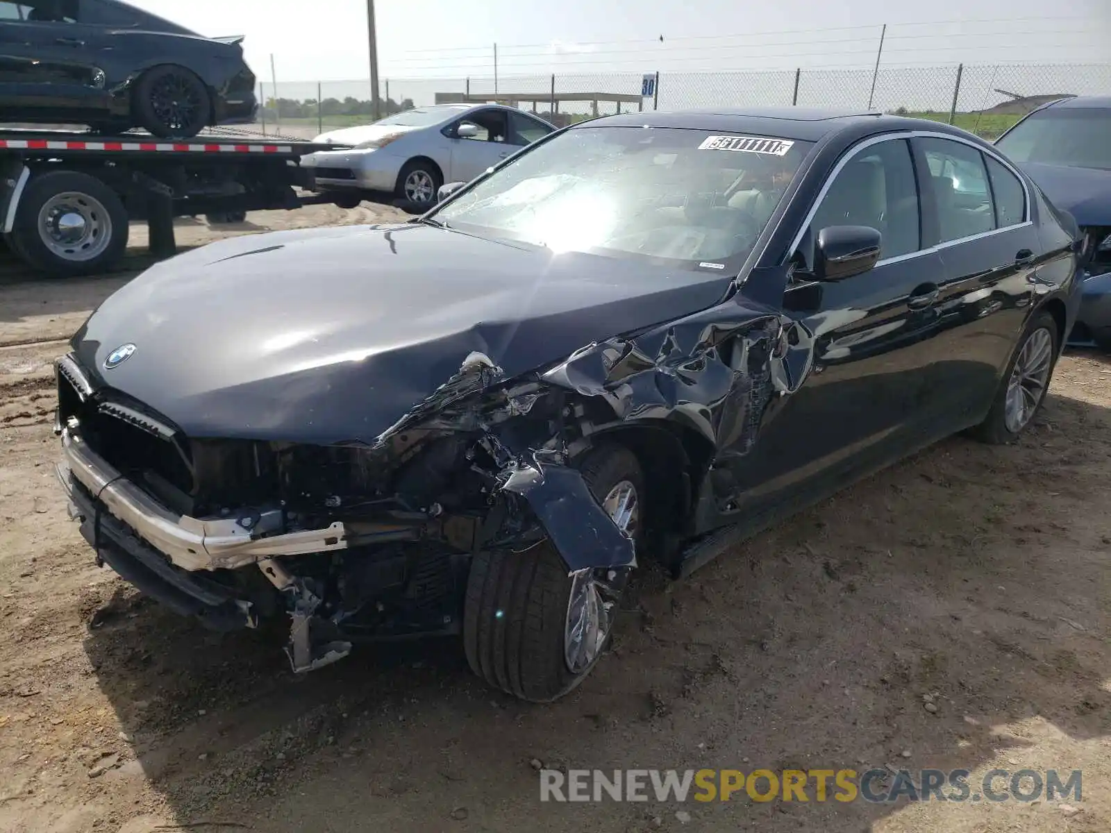 2 Photograph of a damaged car WBA53BH04MWX25663 BMW 5 SERIES 2021