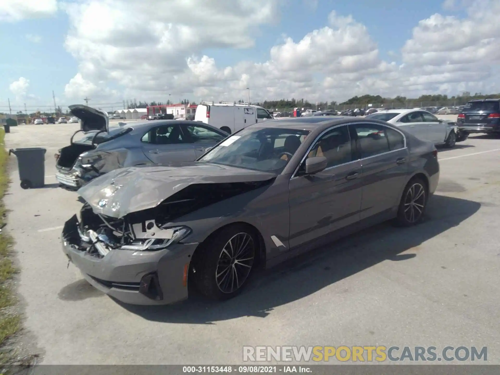 2 Photograph of a damaged car WBA53BH06MWX13014 BMW 5 SERIES 2021