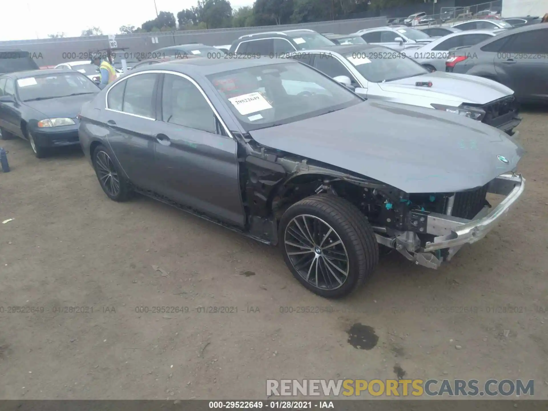 1 Photograph of a damaged car WBA53BH08MCF04183 BMW 5 SERIES 2021