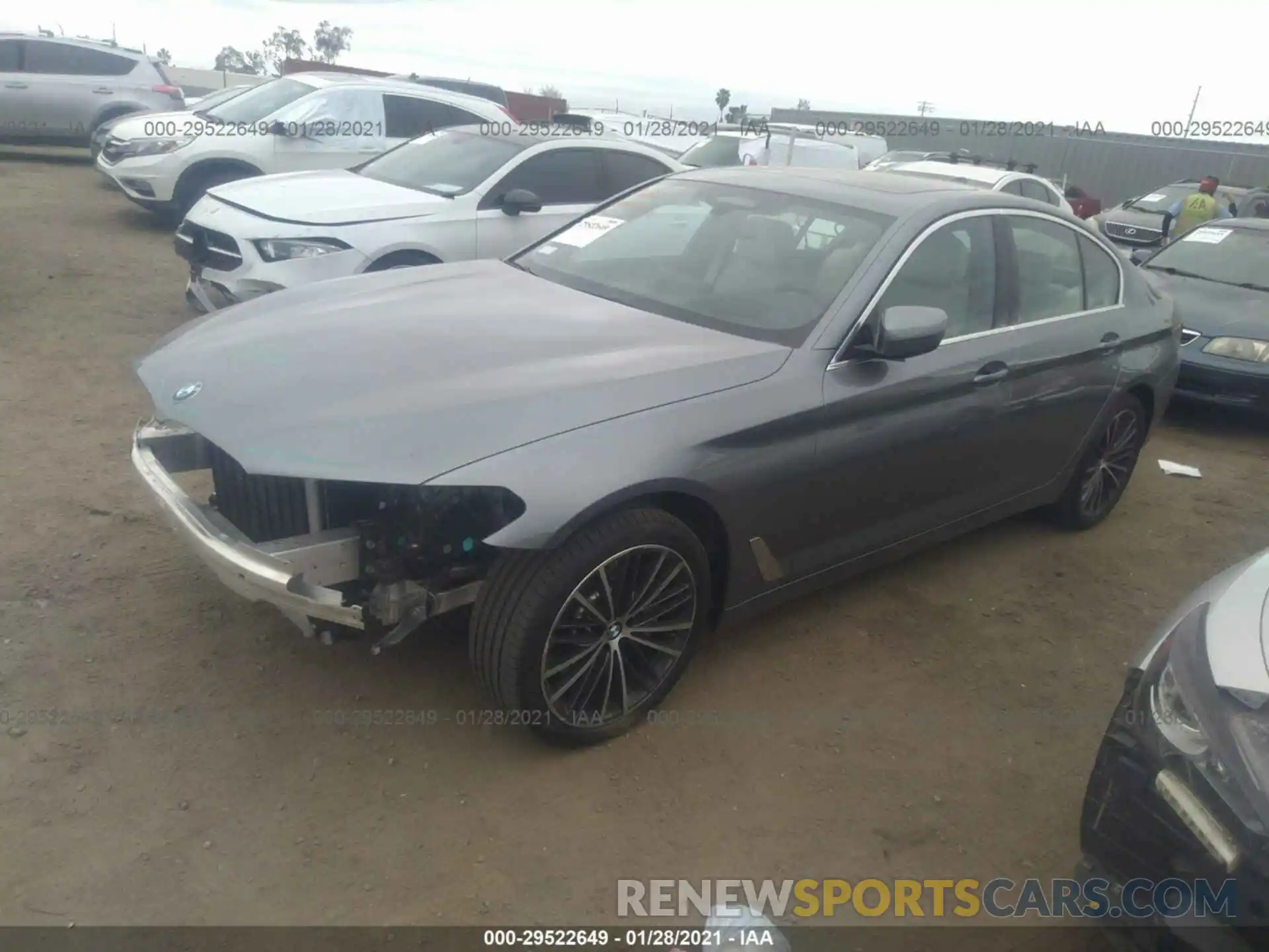 2 Photograph of a damaged car WBA53BH08MCF04183 BMW 5 SERIES 2021