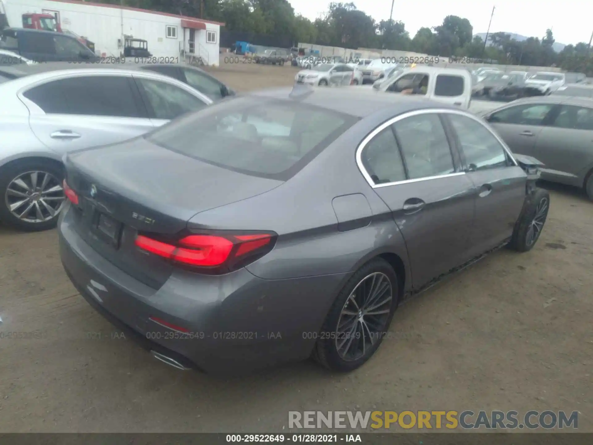 4 Photograph of a damaged car WBA53BH08MCF04183 BMW 5 SERIES 2021