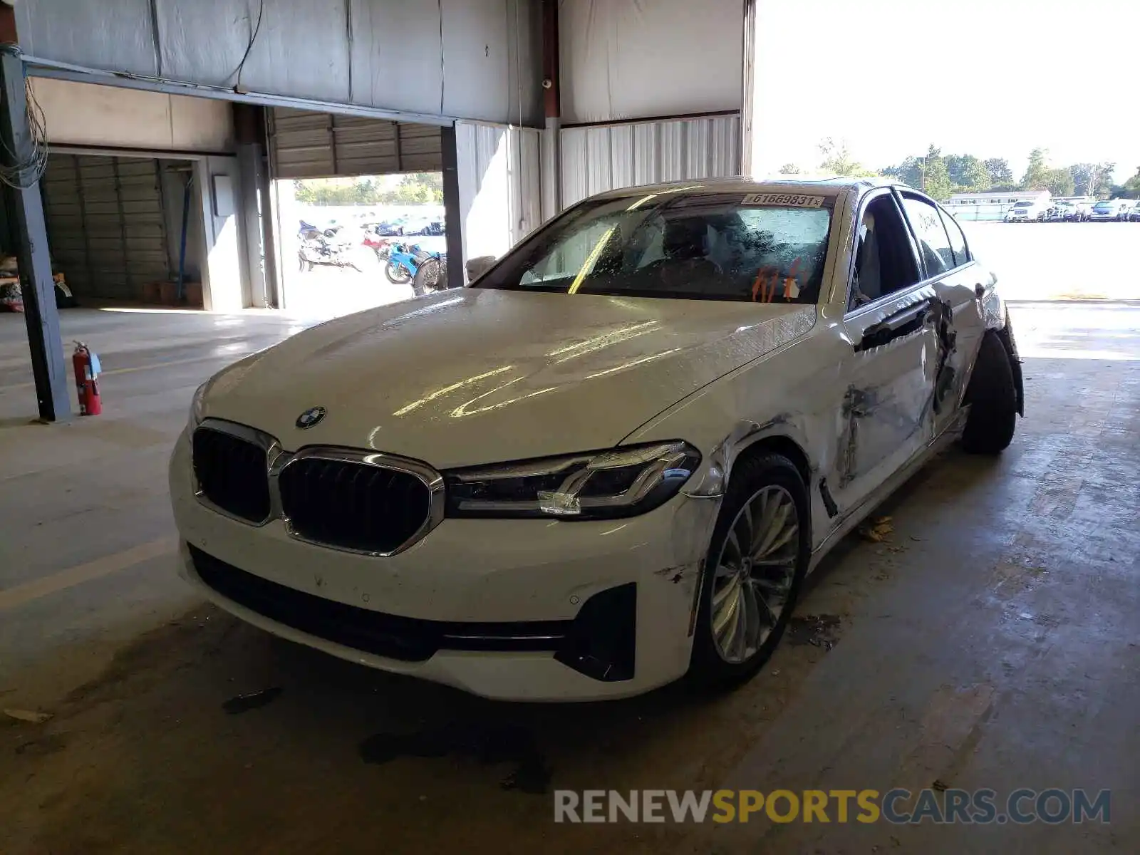 2 Photograph of a damaged car WBA53BH08MCF83516 BMW 5 SERIES 2021