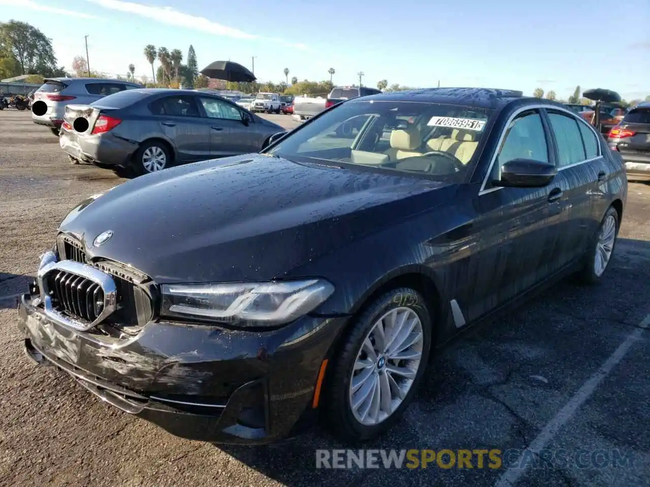 2 Photograph of a damaged car WBA53BH08MWX18585 BMW 5 SERIES 2021