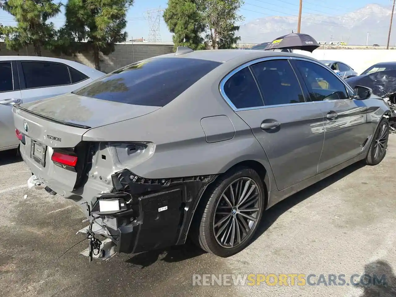 4 Photograph of a damaged car WBA53BH09MCF33630 BMW 5 SERIES 2021