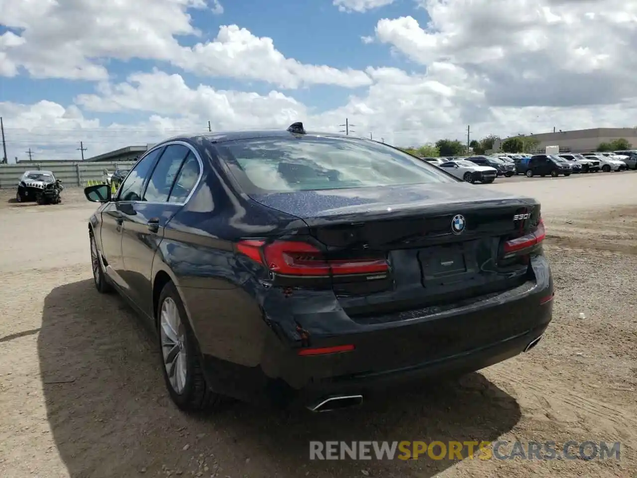 3 Photograph of a damaged car WBA53BH09MWX25853 BMW 5 SERIES 2021