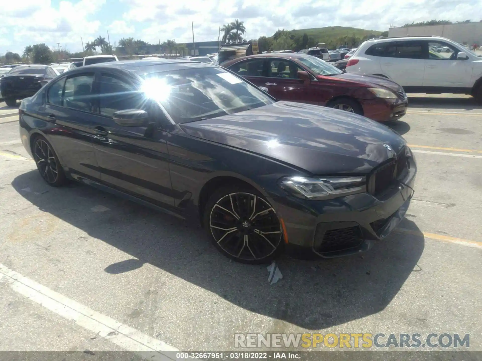 1 Photograph of a damaged car WBA53BH0XMCF11166 BMW 5 SERIES 2021