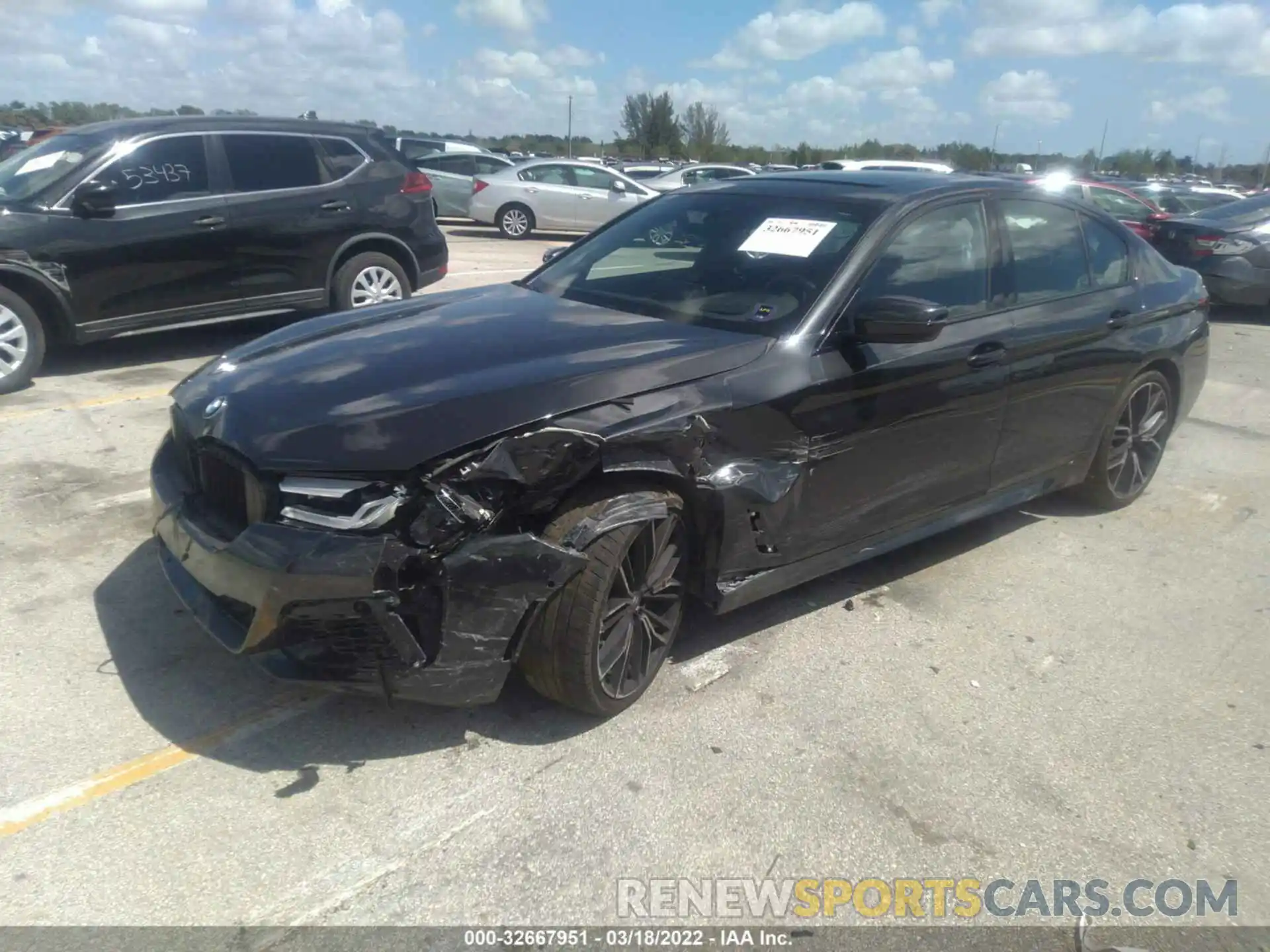 2 Photograph of a damaged car WBA53BH0XMCF11166 BMW 5 SERIES 2021