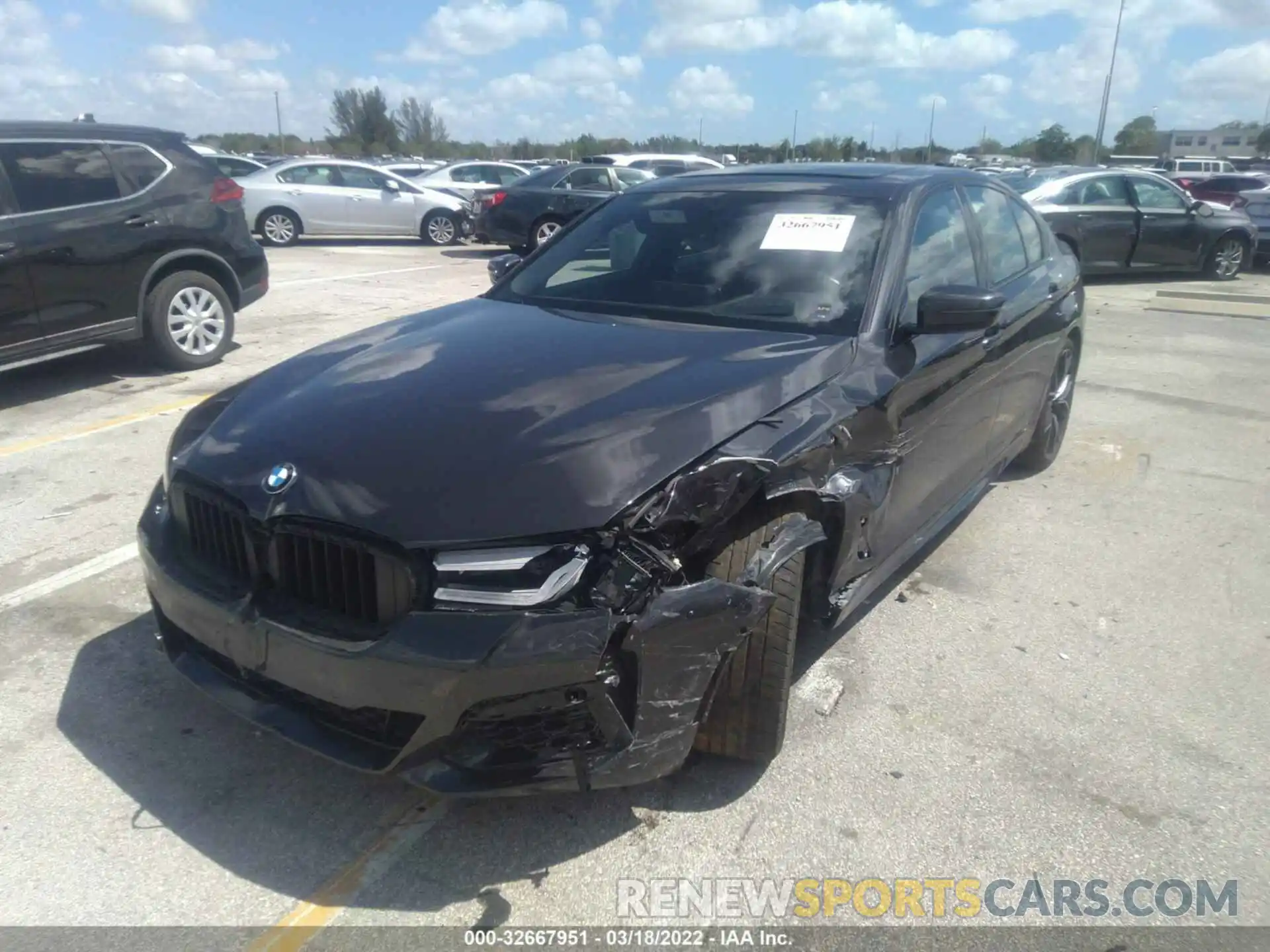 6 Photograph of a damaged car WBA53BH0XMCF11166 BMW 5 SERIES 2021