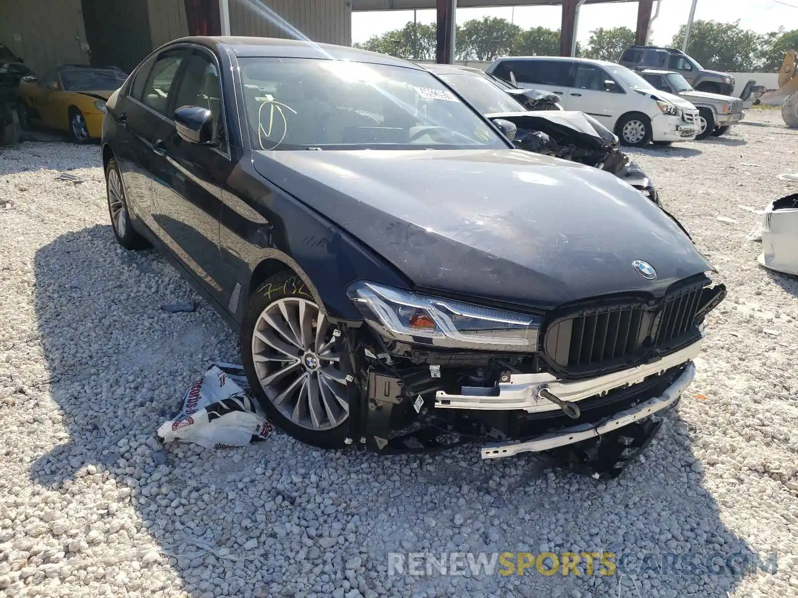 1 Photograph of a damaged car WBA53BH0XMWX35341 BMW 5 SERIES 2021