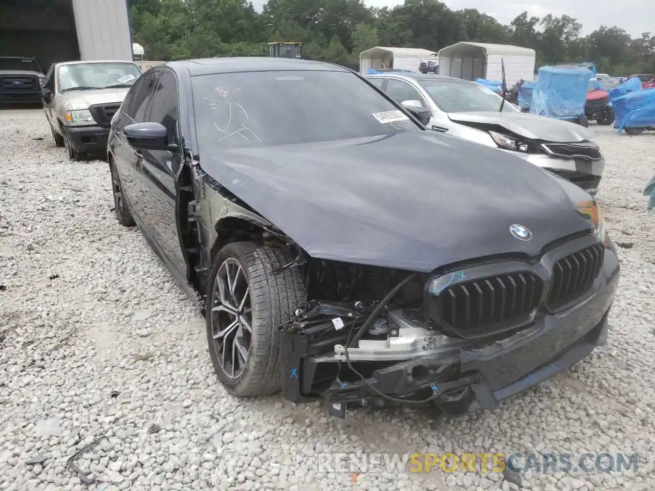 1 Photograph of a damaged car WBA53BJ01MCF33308 BMW 5 SERIES 2021