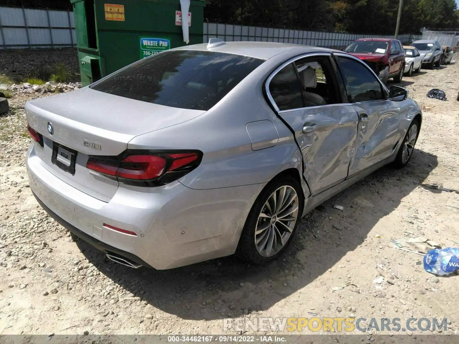 4 Photograph of a damaged car WBA53BJ07MCF40828 BMW 5 SERIES 2021