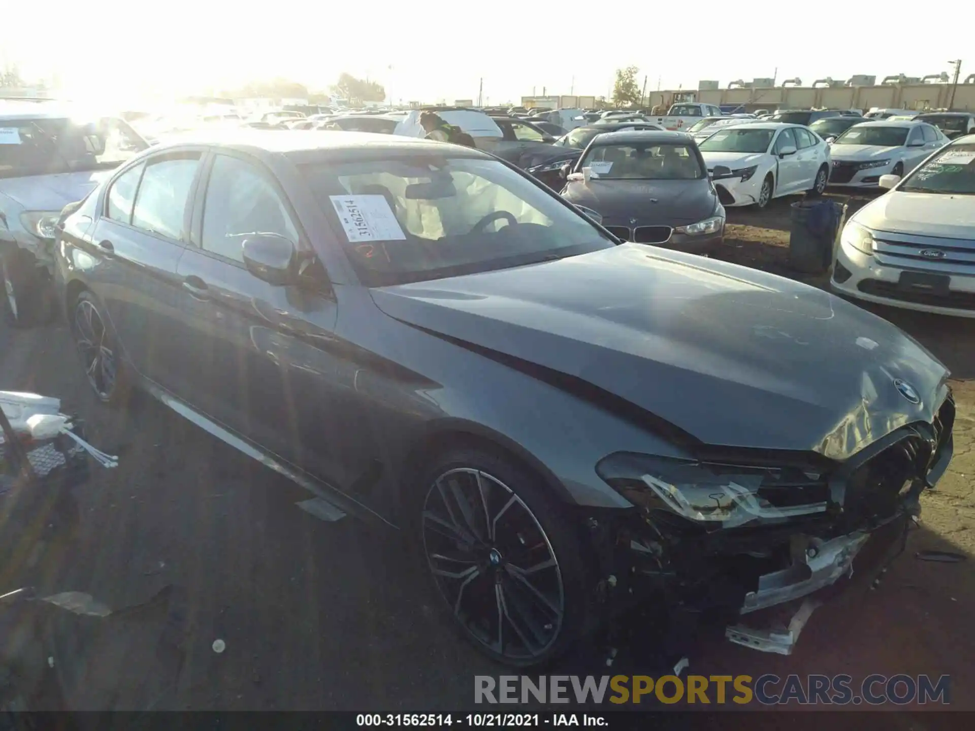 1 Photograph of a damaged car WBA53BJ07MWX04008 BMW 5 SERIES 2021