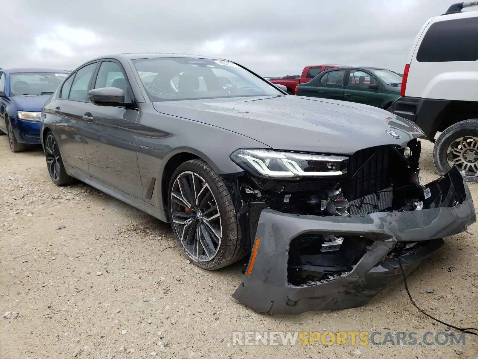 1 Photograph of a damaged car WBA53BJ08MCG09011 BMW 5 SERIES 2021