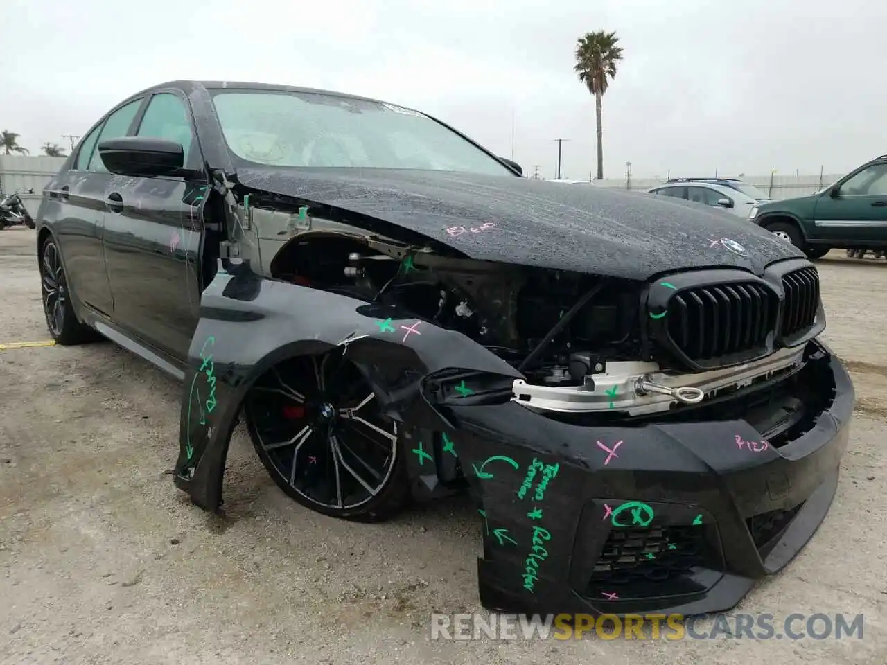 1 Photograph of a damaged car WBA53BJ08MWX15454 BMW 5 SERIES 2021