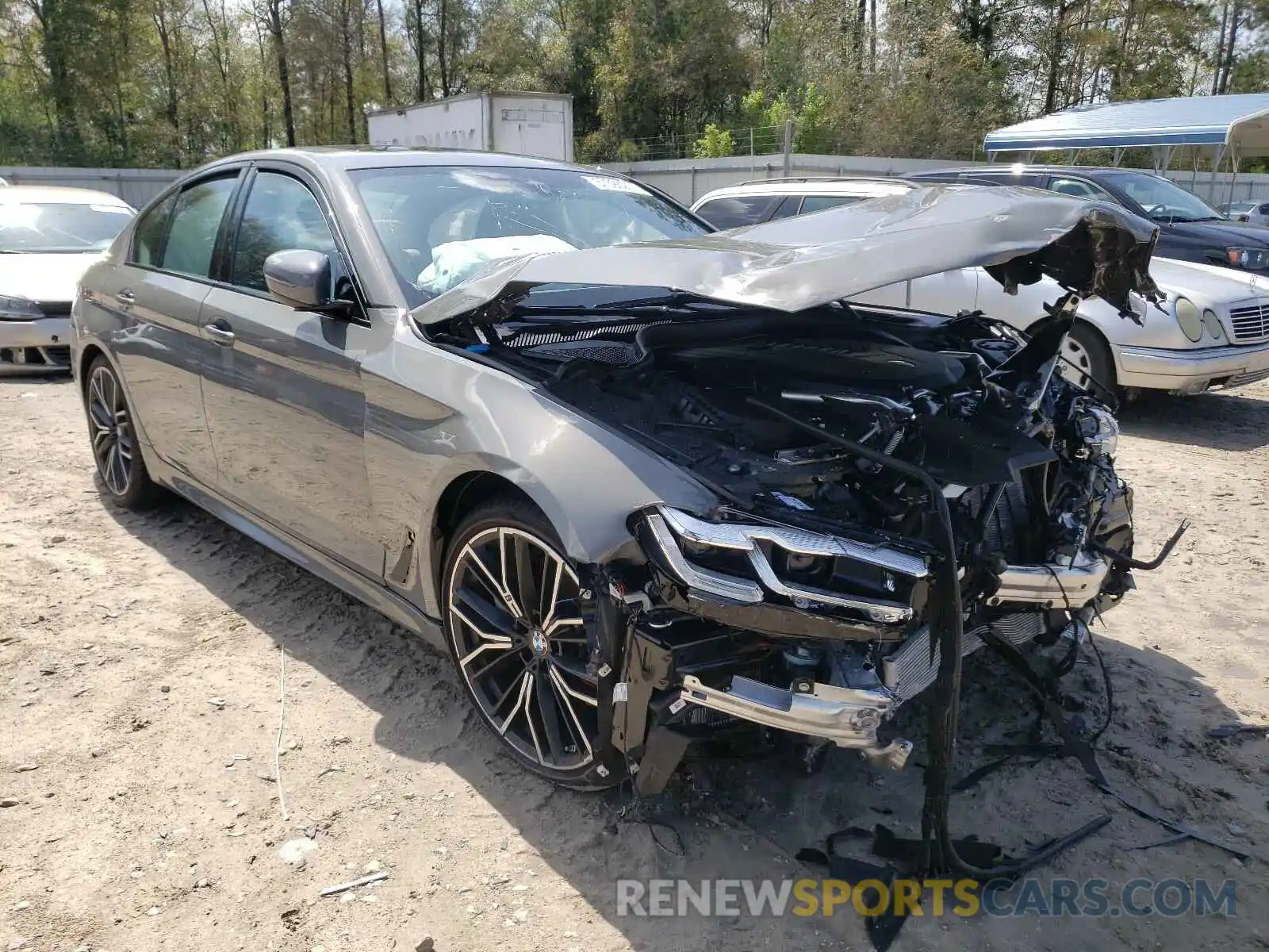 1 Photograph of a damaged car WBA53BJ0XMWX03385 BMW 5 SERIES 2021