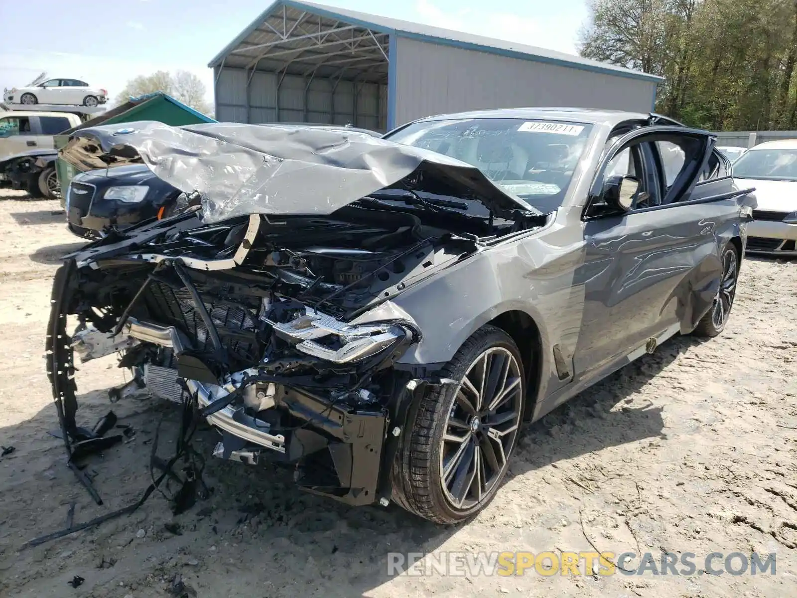 2 Photograph of a damaged car WBA53BJ0XMWX03385 BMW 5 SERIES 2021