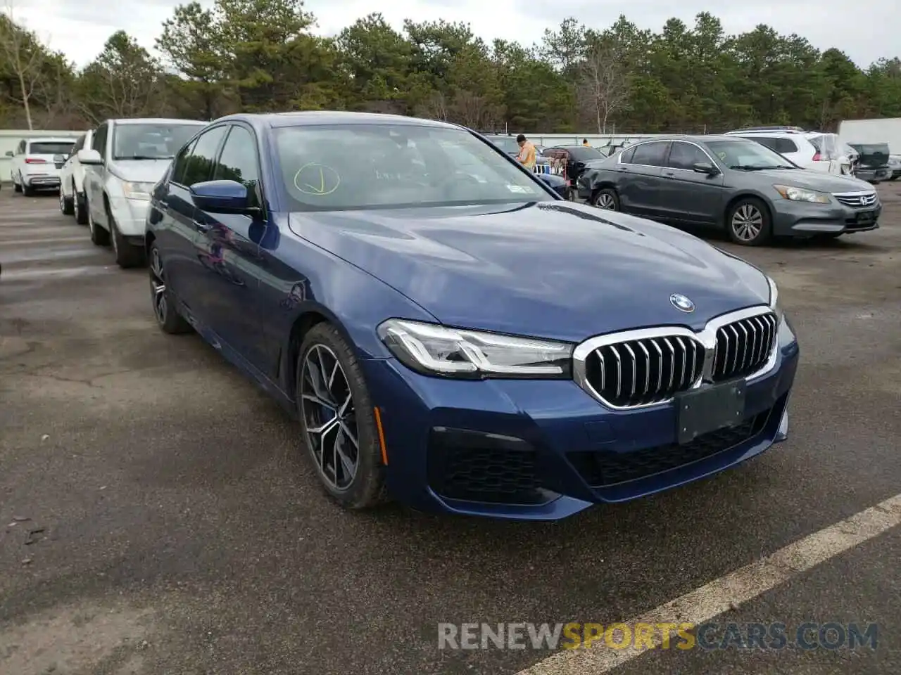 1 Photograph of a damaged car WBA73BJ00MWW91207 BMW 5 SERIES 2021