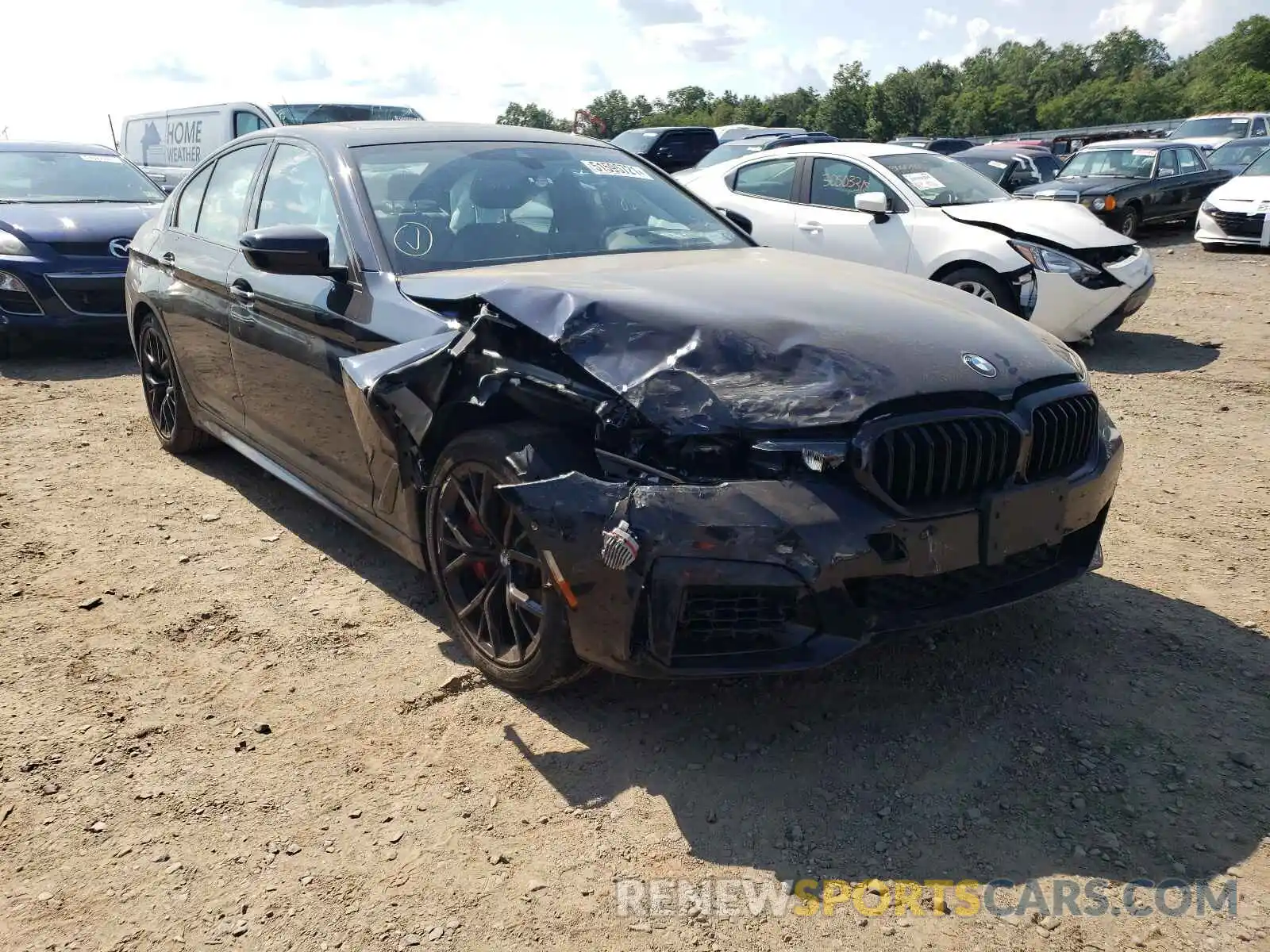 1 Photograph of a damaged car WBA73BJ01MCF30966 BMW 5 SERIES 2021