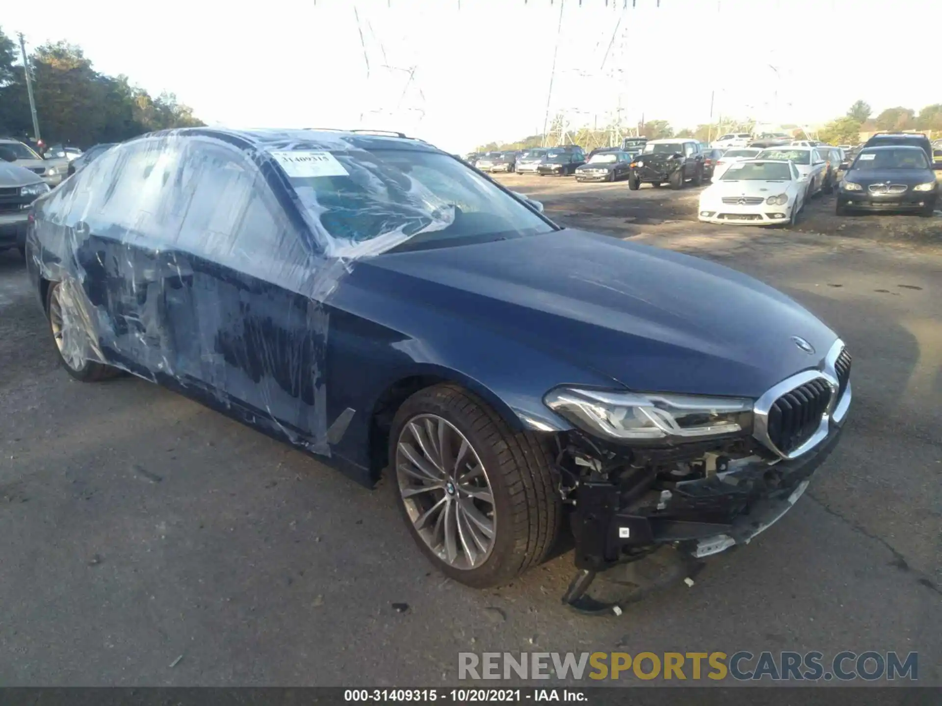 1 Photograph of a damaged car WBA73BJ01MWW98215 BMW 5 SERIES 2021