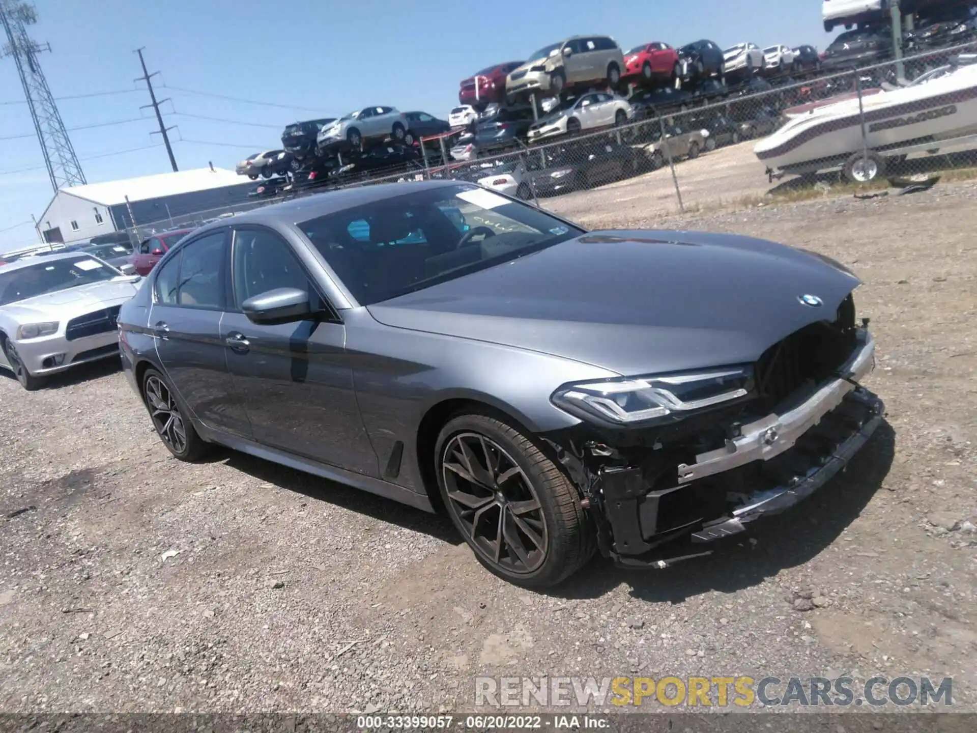 1 Photograph of a damaged car WBA73BJ02MWW97462 BMW 5 SERIES 2021