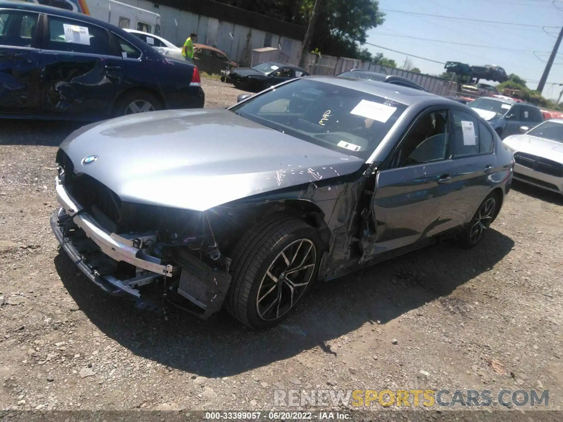 2 Photograph of a damaged car WBA73BJ02MWW97462 BMW 5 SERIES 2021