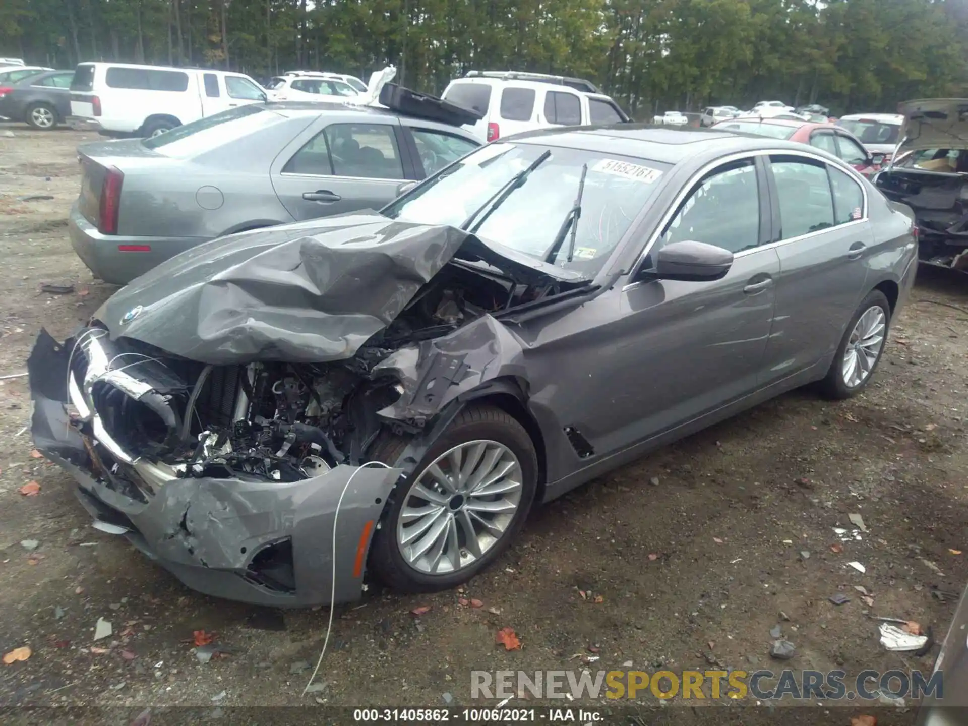 2 Photograph of a damaged car WBA73BJ04MWX32258 BMW 5 SERIES 2021