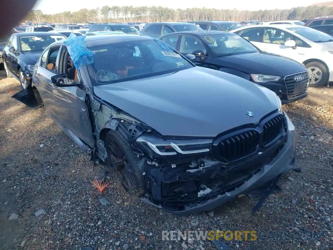 1 Photograph of a damaged car WBA73BJ08MWW91620 BMW 5 SERIES 2021