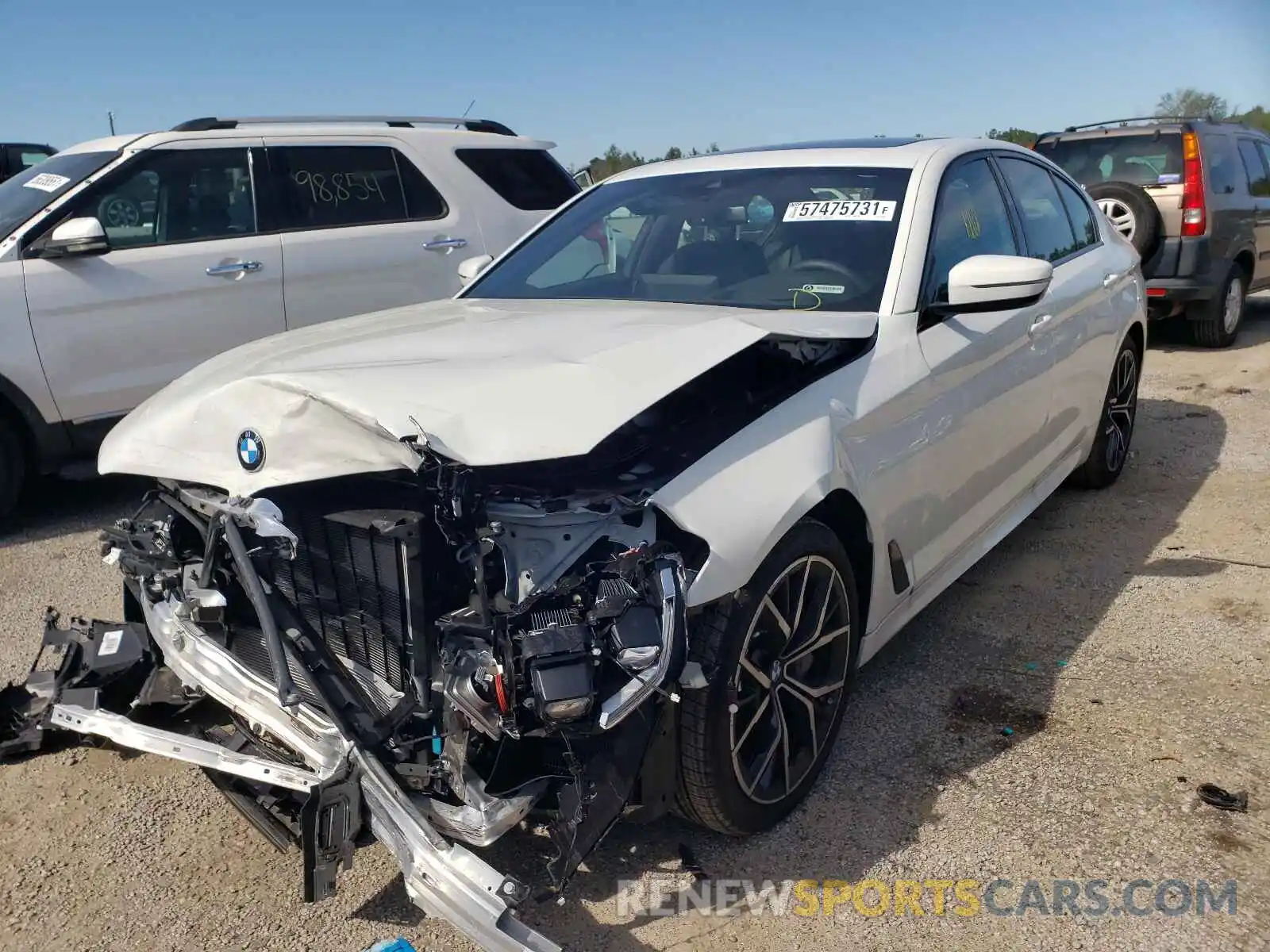 2 Photograph of a damaged car WBA73BJ08MWX15690 BMW 5 SERIES 2021