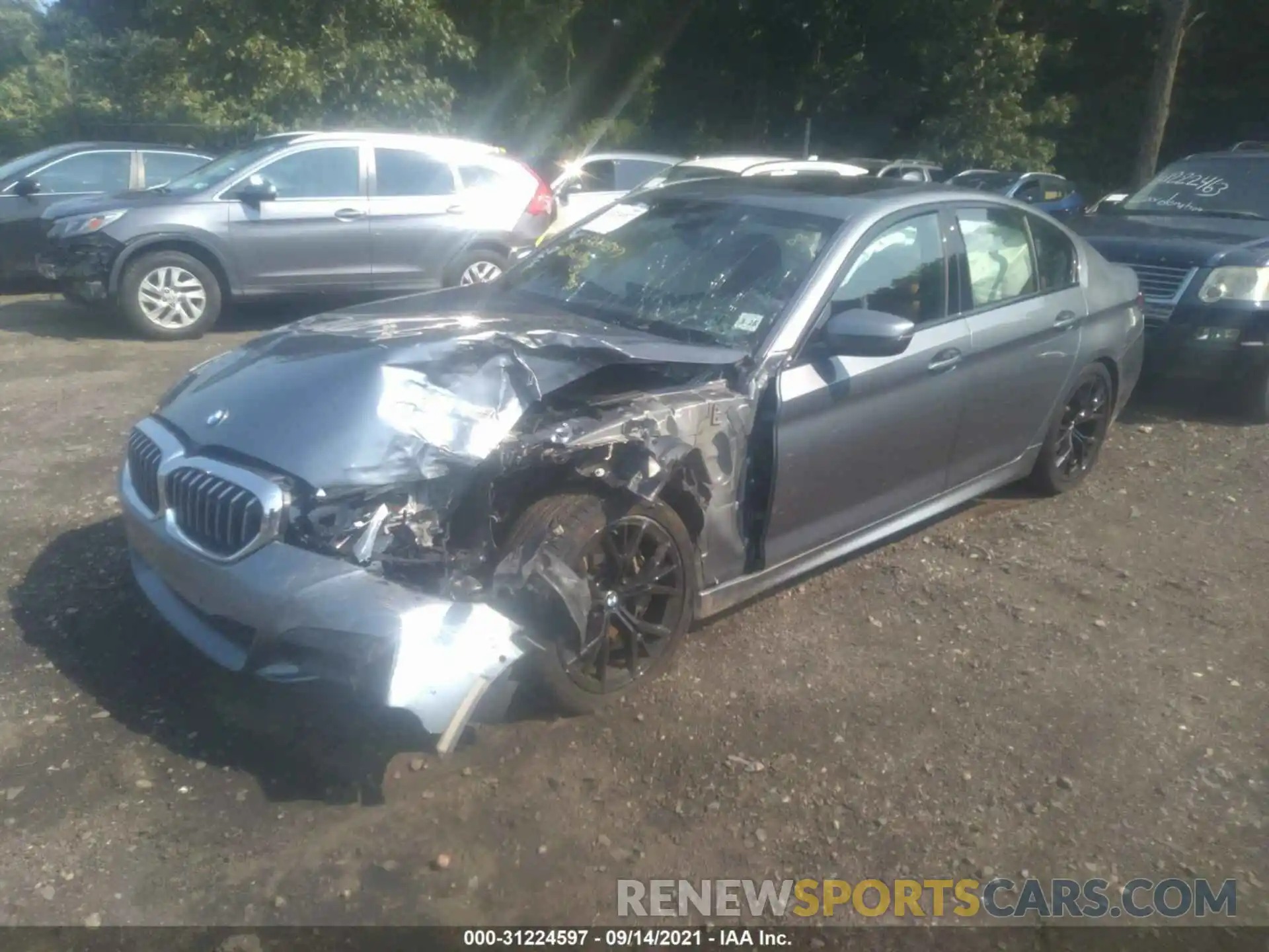 2 Photograph of a damaged car WBA73BJ0XMWX04769 BMW 5 SERIES 2021