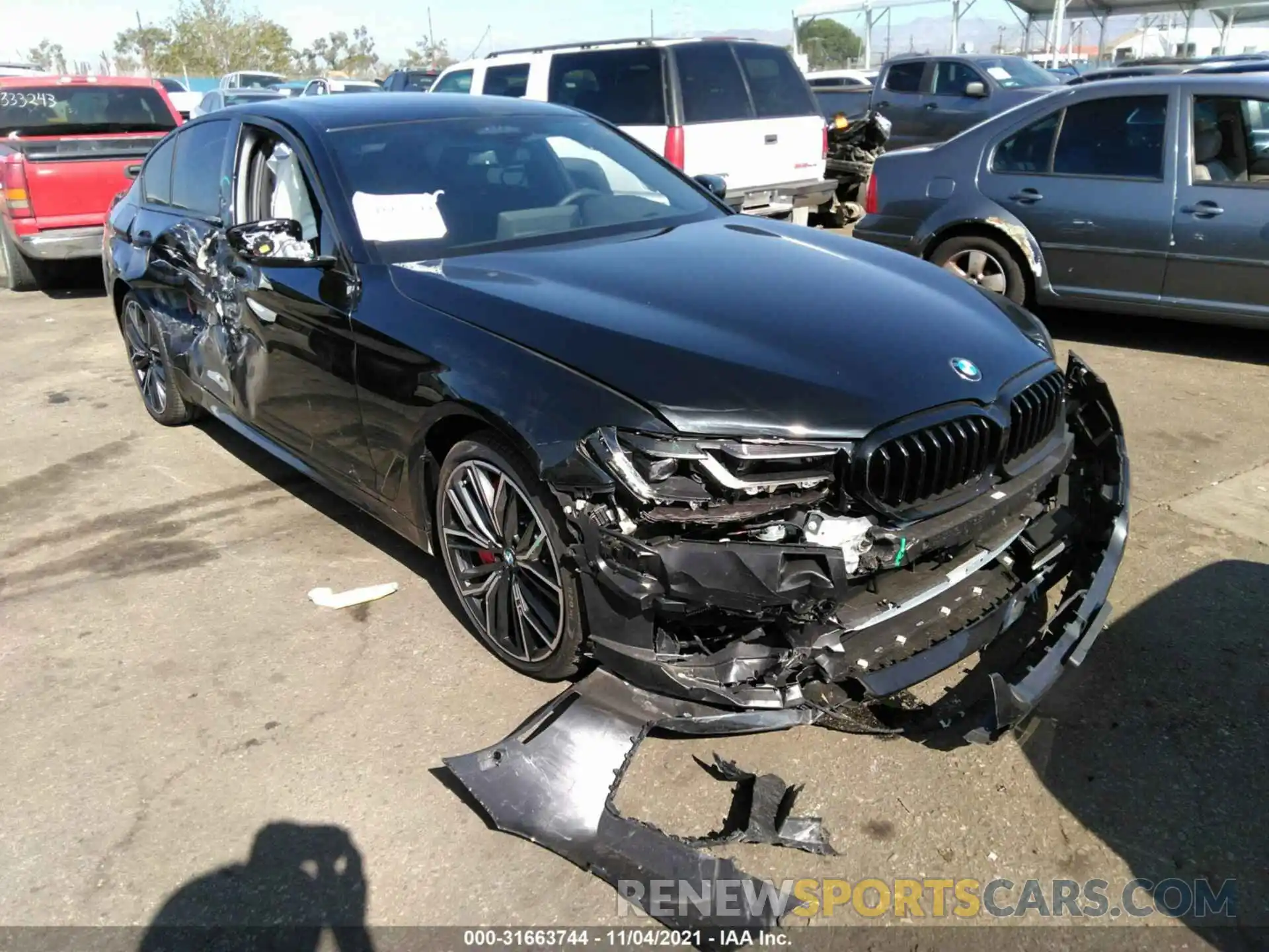 1 Photograph of a damaged car WBA53BJ06NWX42525 BMW 5 SERIES 2022