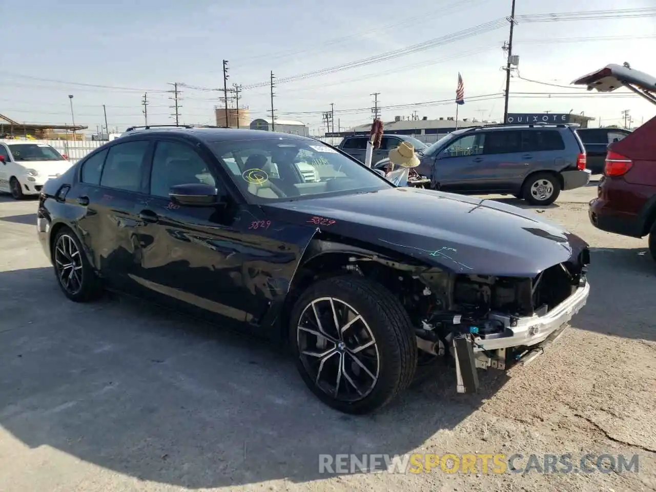 1 Photograph of a damaged car WBA53BJ06NWX47238 BMW 5 SERIES 2022