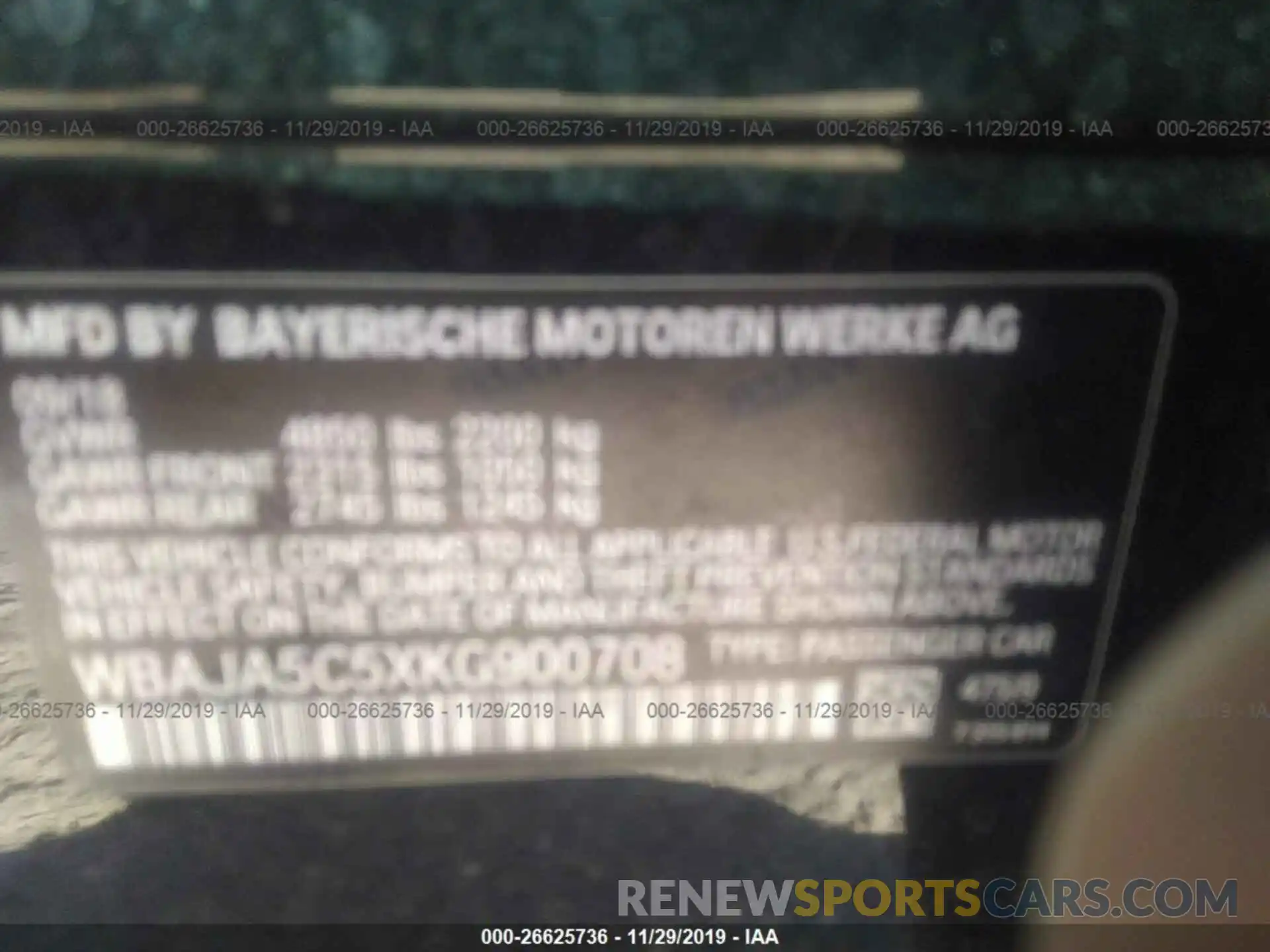 9 Фотография поврежденного автомобиля WBAJA5C5XKG900708 BMW 530 2019