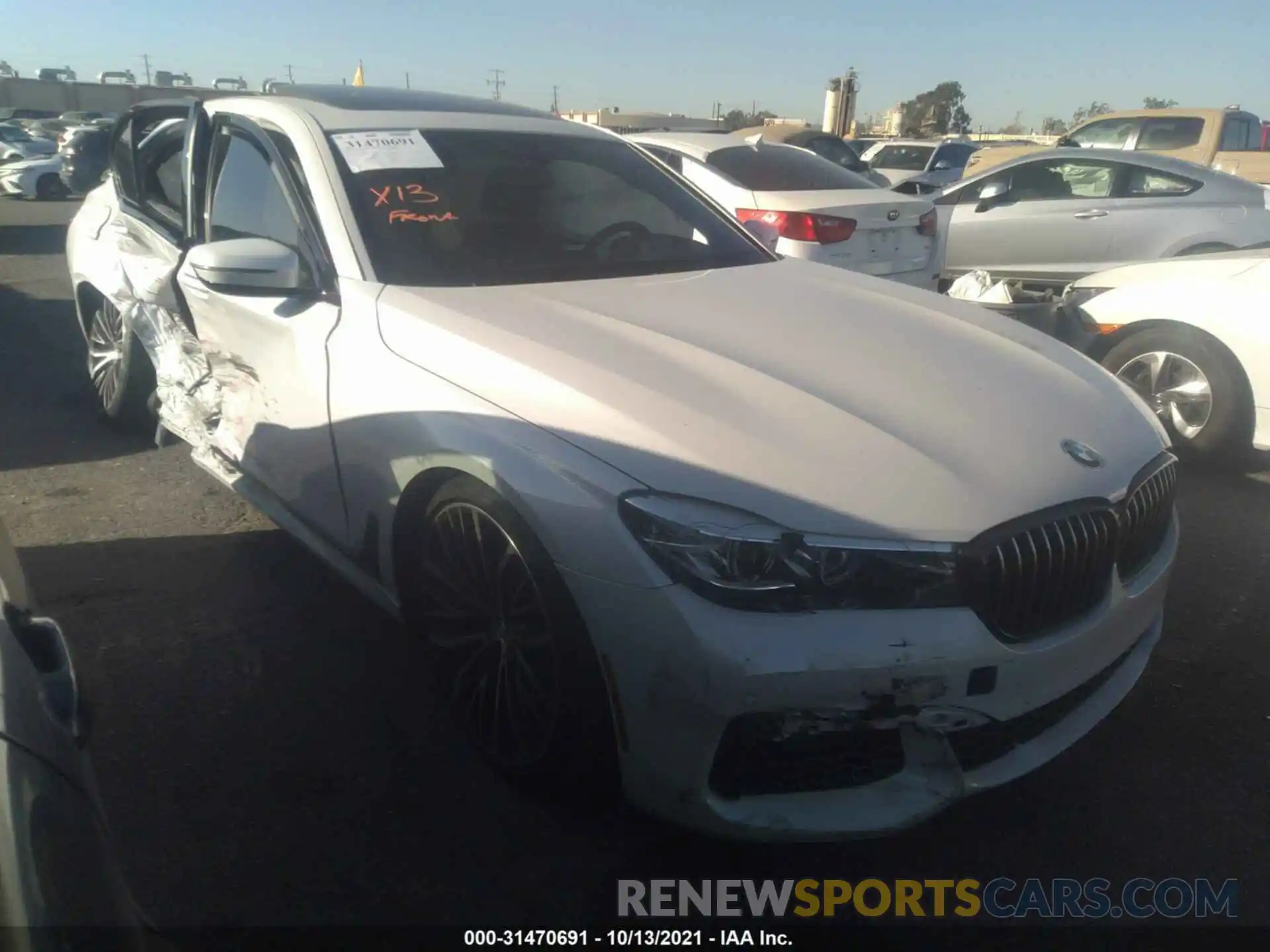 1 Photograph of a damaged car WBA7E2C54KB216702 BMW 7 SERIES 2019