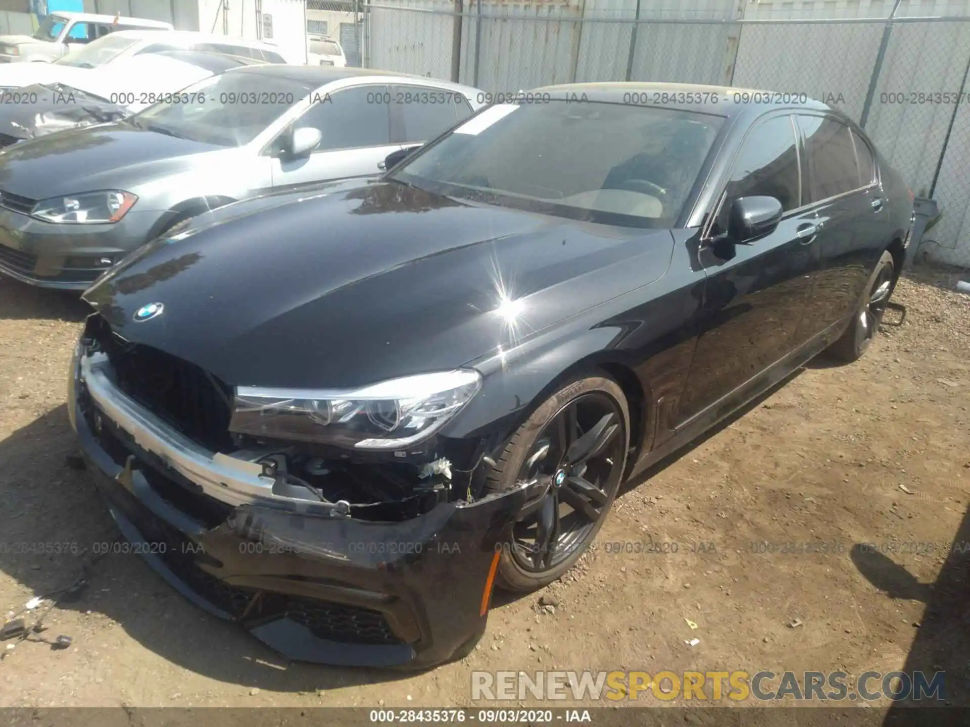 2 Фотография поврежденного автомобиля WBA7E2C58KB454004 BMW 7 SERIES 2019