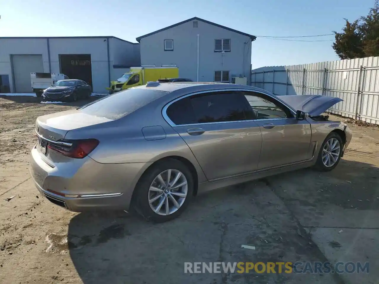 3 Photograph of a damaged car WBA7T4C04MCF67566 BMW 7 SERIES 2021