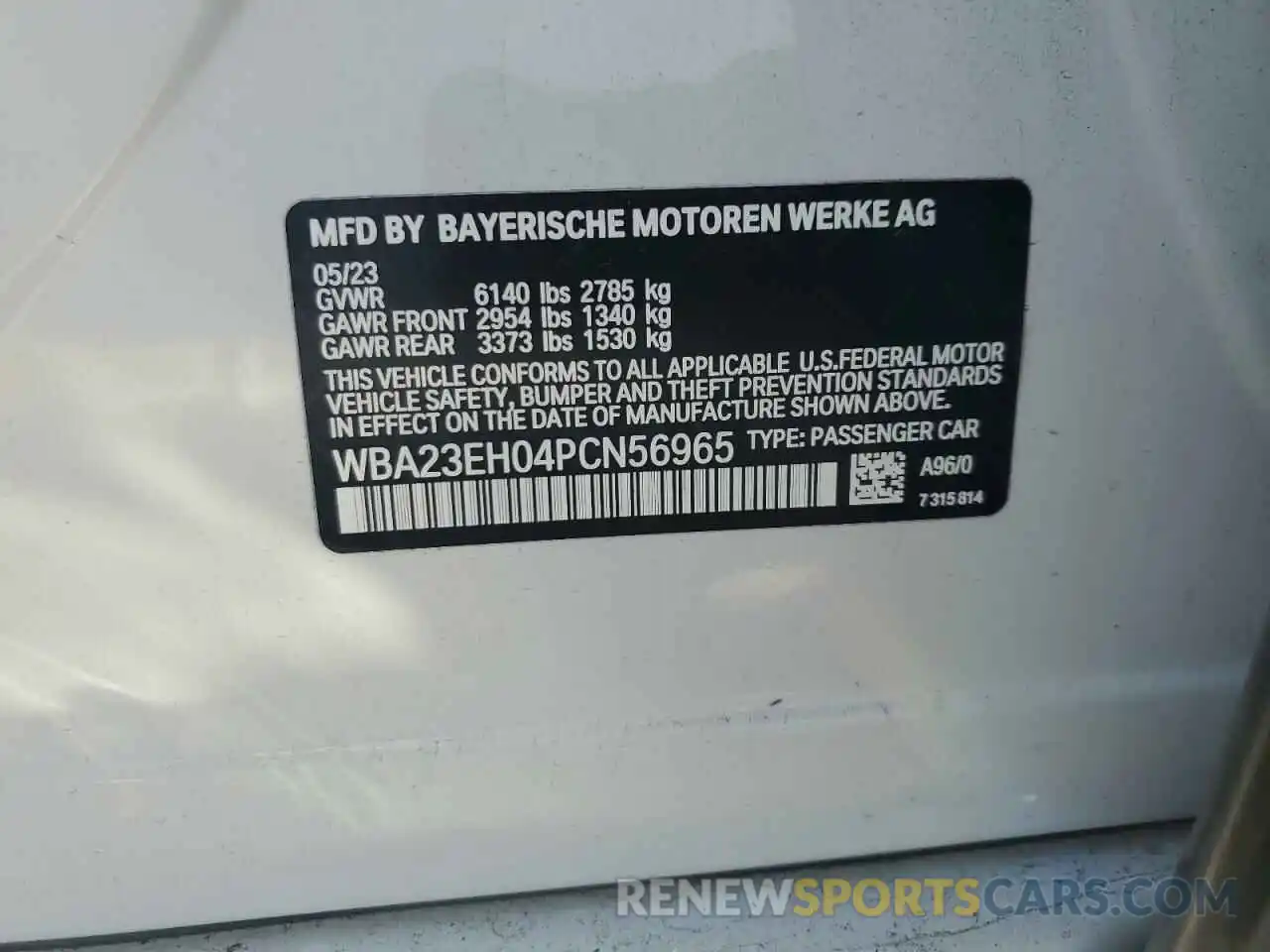 12 Photograph of a damaged car WBA23EH04PCN56965 BMW 7 SERIES 2023
