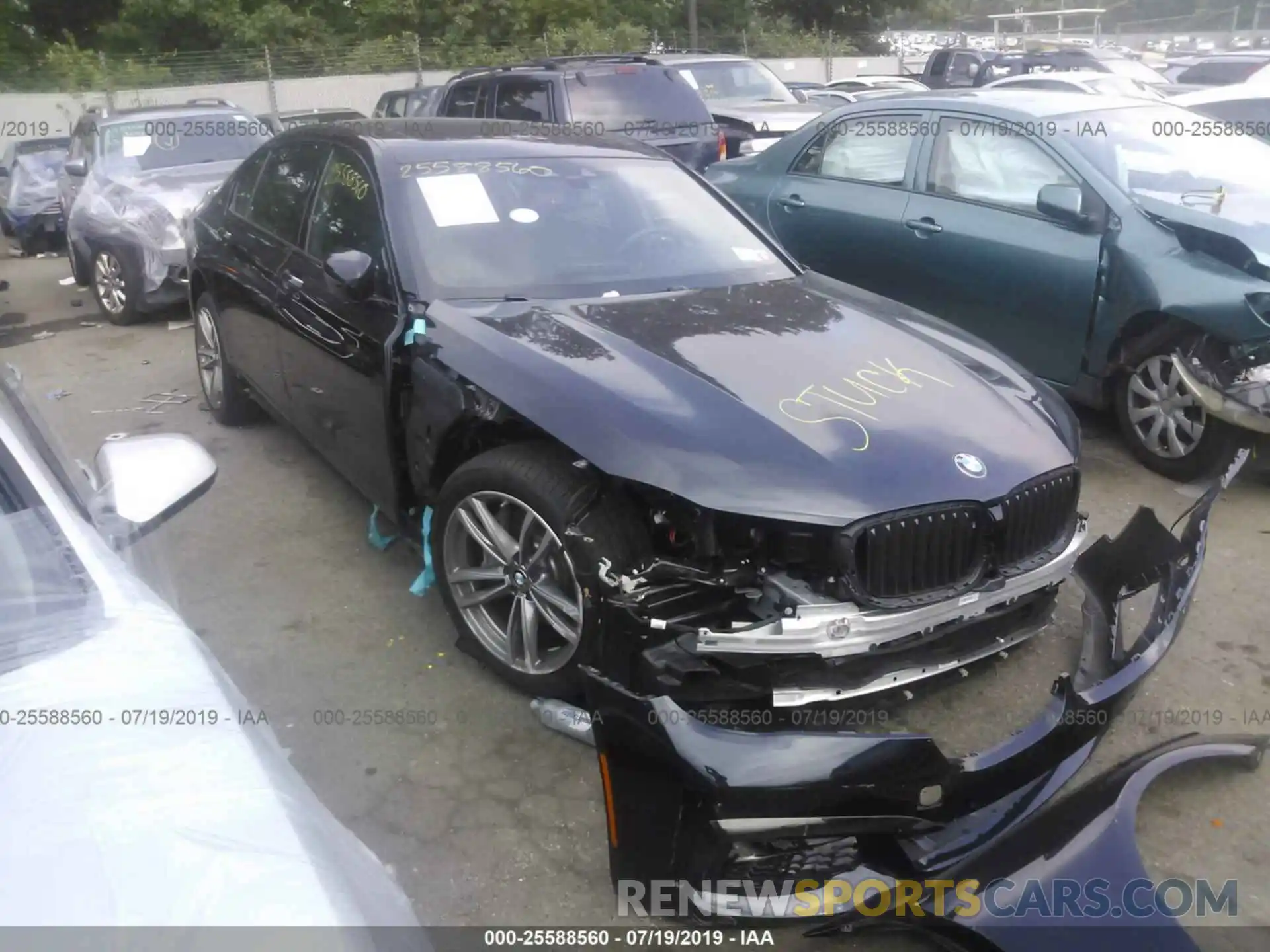 1 Photograph of a damaged car WBA7E4C53KGV70421 BMW 740 2019