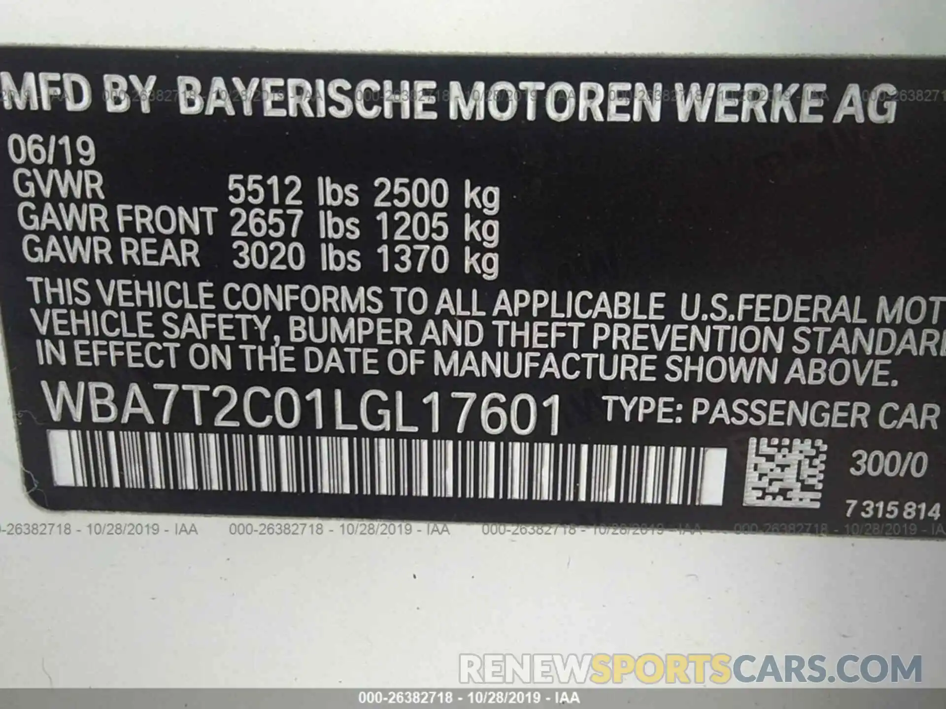 9 Photograph of a damaged car WBA7T2C01LGL17601 BMW 740 2020